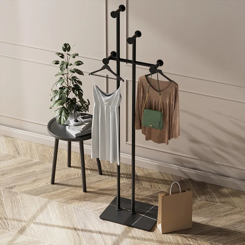 wrought iron clothes rack for an elegant and modern decoration