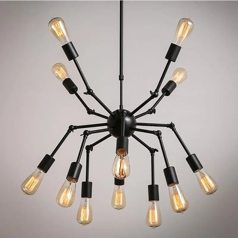 Adjustable industrial spider pendant light modern creative design