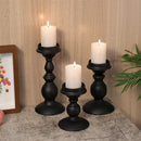 Black iron candle holder nordic style for decoration and weddings