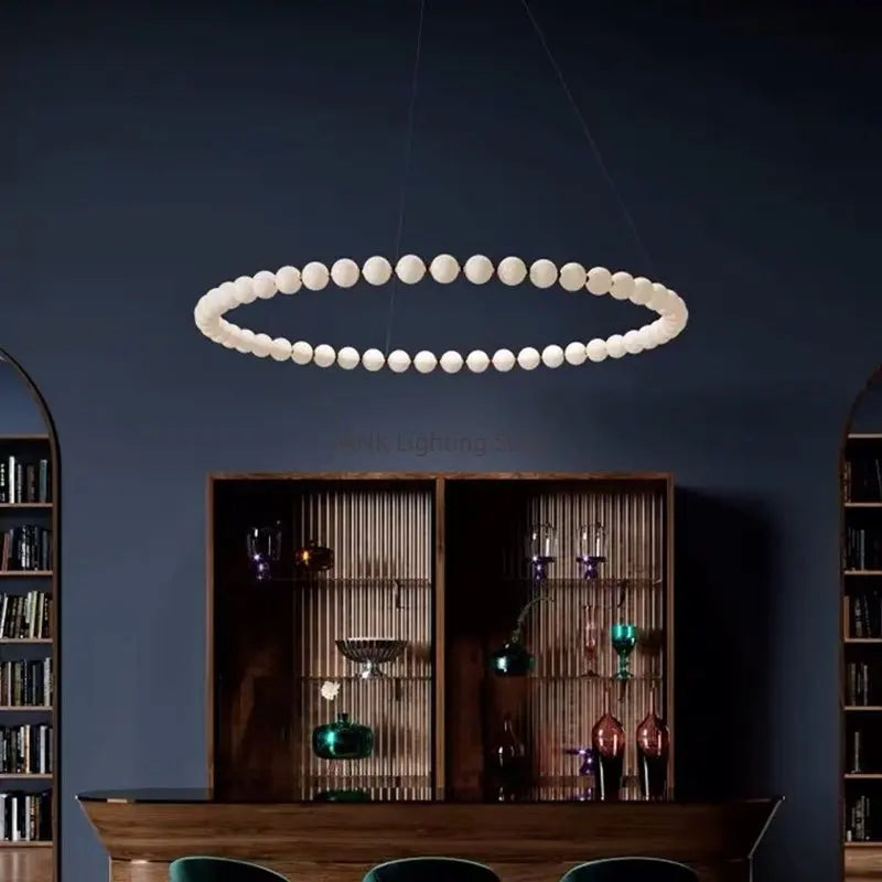 Nordic creative LED magic beans double layer chandelier - vue 3 sur 11