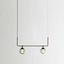 Minimalist glass pendant light for bar and restaurant