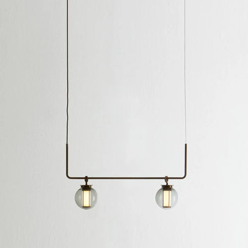 Minimalist glass pendant light for bar and restaurant - vue 4 sur 9