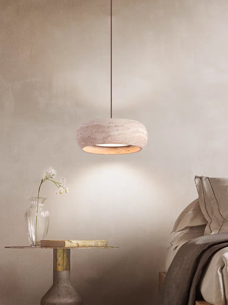 Japanese wabi-sabi stone chandelier for vintage interior decor
