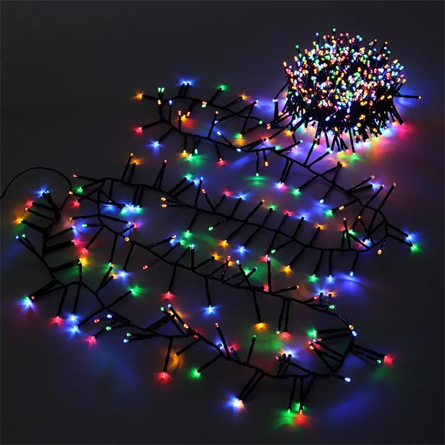 Waterproof 2000 LED Christmas string lights for outdoor use, 8 modes