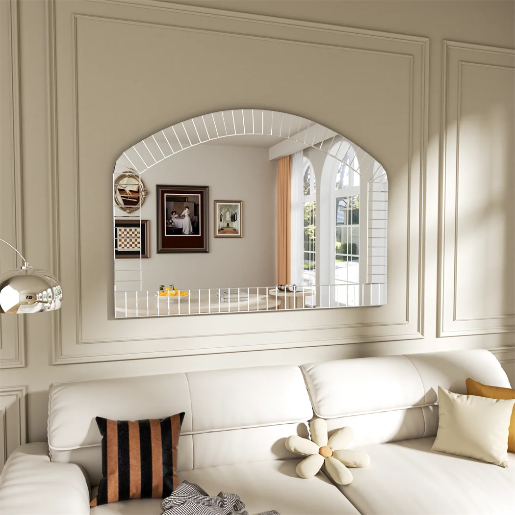 large decorative wall mirror in Greek Venetian beveled glass