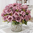 Decorative silk rose bouquet with honey fragrance for interior decor