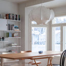 Wabi sabi ceiling light in Japanese silk for modern interior decor