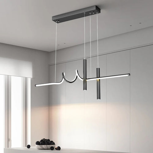 Elegant minimalist modern LED pendant light - vue 2 sur 18