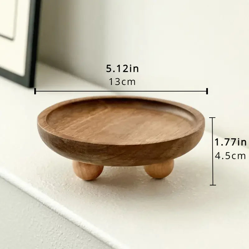 Multifunctional wooden tray for storage and decoration - vue 5 sur 7