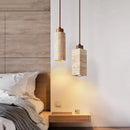 Set of 3 natural wabi sabi LED pendant lights