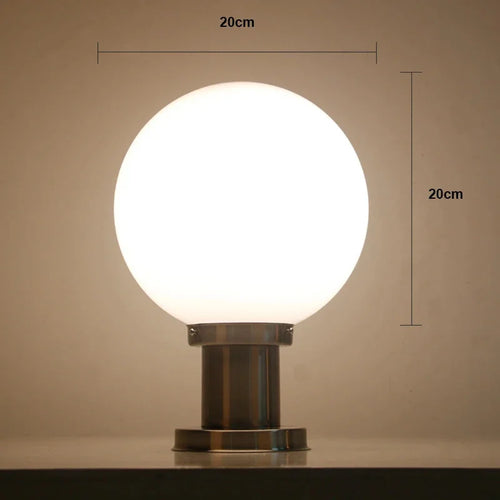 Decorative outdoor pillar ball lamp for garden lighting - vue 9 sur 9