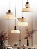 Wabi sabi fabric ceiling light for a Japanese-inspired atmosphere