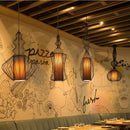 Decorative iron pendant light artistic bird cage design