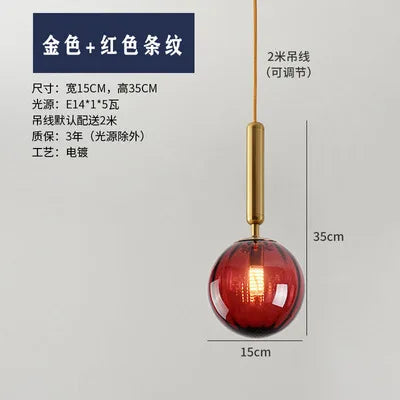 Modern glass pendant light for elegant interior decor - vue 16 sur 24