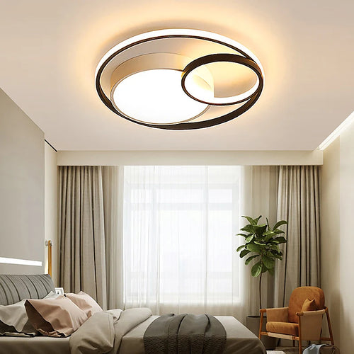 Modern LED ceiling light for living room, bedroom, dining room, dimmable indoor decorative lighting - vue 4 sur 12