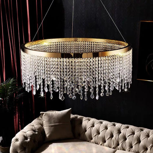 Modern crystal chandelier for elegant interior décor - vue 3 sur 14