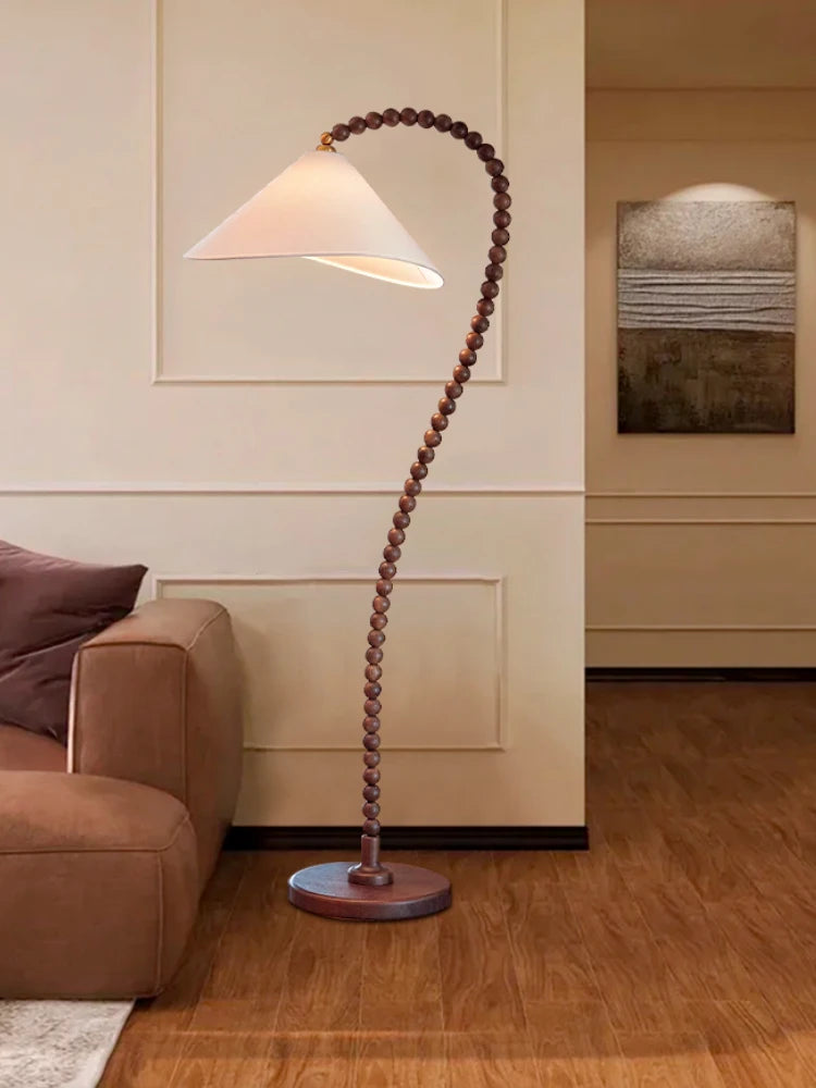 Minimalist wooden floor lamp retro style for ambient decoration