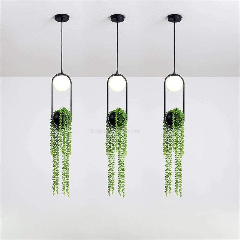 Modern Nordic LED flower pendant lamp for living room and bar decor