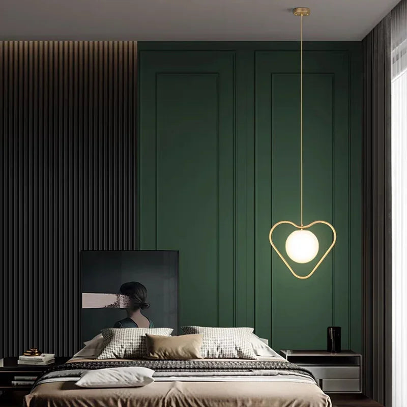 Modern minimalist glass LED chandelier for hotel