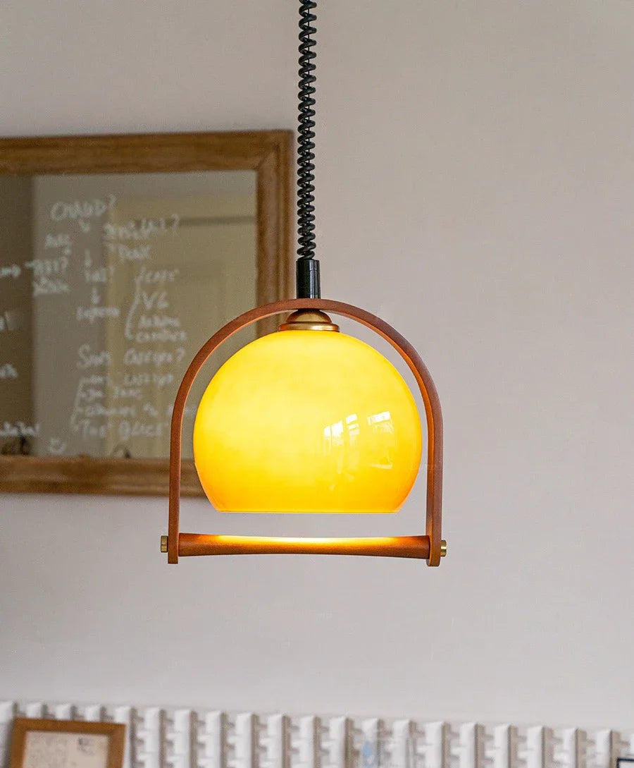 Modern retro glass chandelier for elegant interior decor - vue 3 sur 7