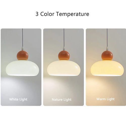 French art glass LED pendant lamp e27 bauhaus - vue 7 sur 8