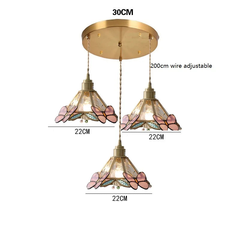iwhd modern glass copper butterfly LED hand lamp - vue 16 sur 28
