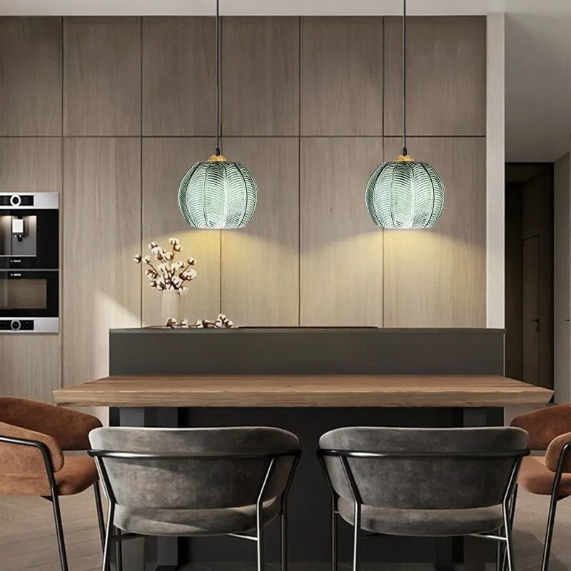 Modern nordic glass pendant lamp - vue 7 sur 9