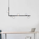 Modern linear chandelier for interior decor and dining table