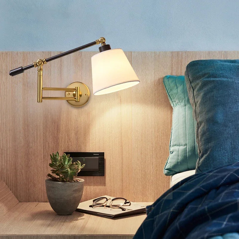Flexible wall light with switch for decorative lighting