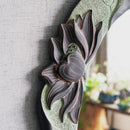 retro adhesive oval decorative mirrors for wall decoration