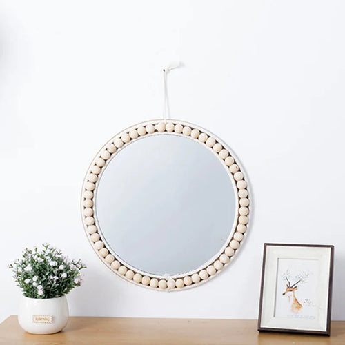decorative raffia mirrors for elegant wall decoration - vue 3 sur 13