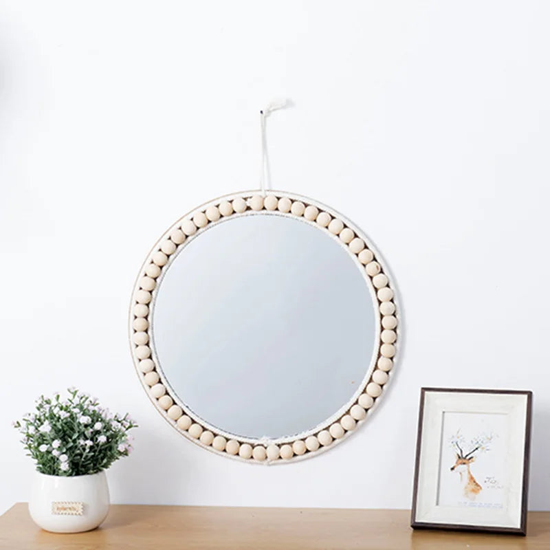 decorative raffia mirrors for elegant wall decoration