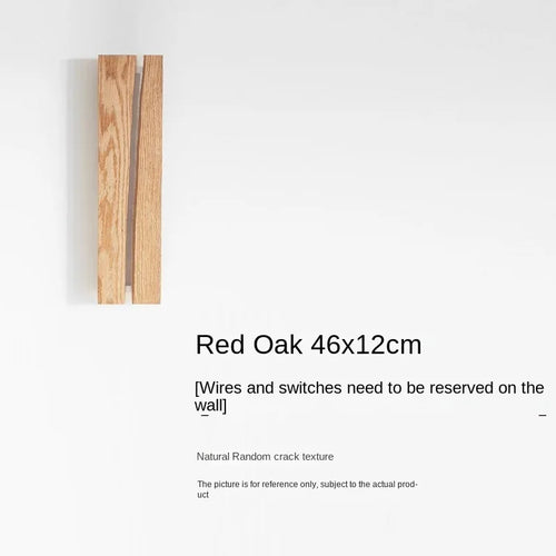 Solid wood wabi-sabi wall light for interior decor