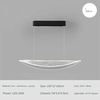 Modern designer iron and acrylic pendant light for a luxury atmosphere