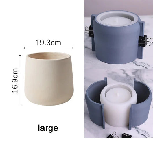 Concrete  Planter Flowerpot Silicone Molds DIY Clay Plaster mold Large Size Planter Pot Mold Creative Flower Pot Silicon Molds - vue 10 sur 10