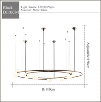 Designer glass pendant light for modern interior decor