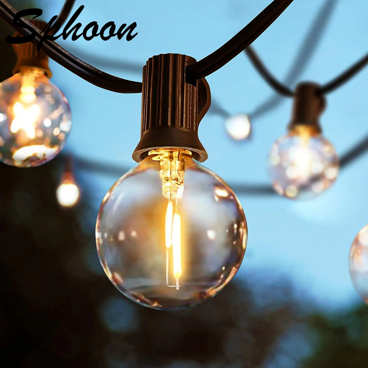 Waterproof outdoor string lights for exterior decoration