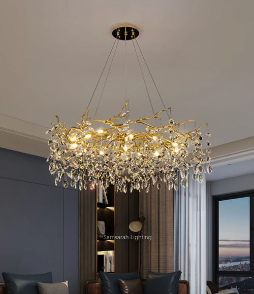 Luxury crystal chandelier for elegant interior decoration - vue 2 sur 10