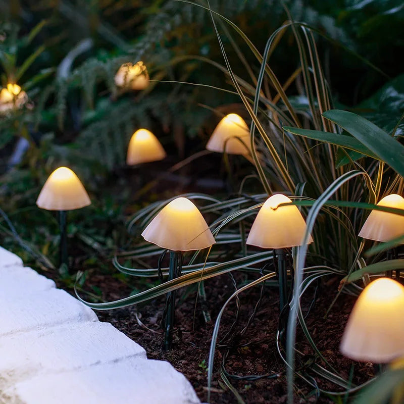 Mushroom Solar Lawn Lamp Outdoor LED Lamp Glowing Without Electricity IP65 Garden Decorate Solar Terrace Waterproof Lawn Light