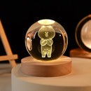 3D crystal ball solar system engraved decorative gift