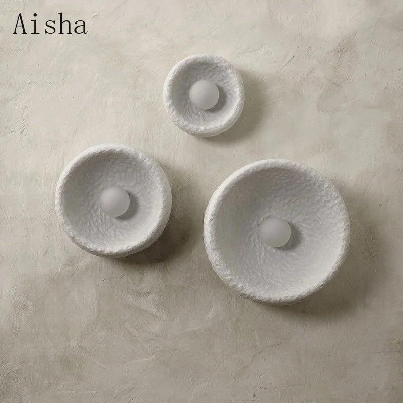 Japanese retro resin wall lamp for interior decoration - vue 3 sur 9
