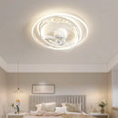Modern Nordic ceiling light with silent integrated fan
