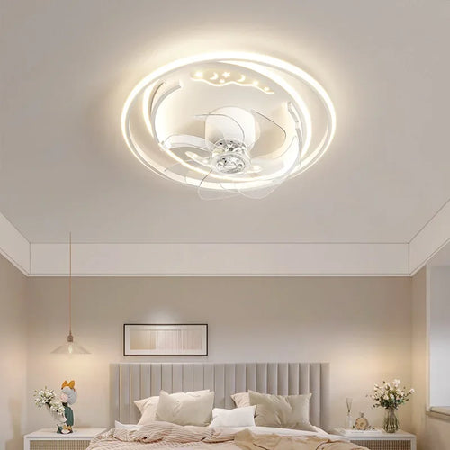 Modern Nordic ceiling light with silent integrated fan