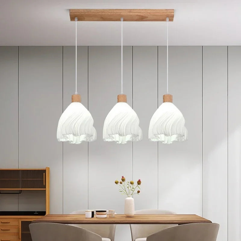 Modern semi-circular LED chandelier for bar, restaurant, shop