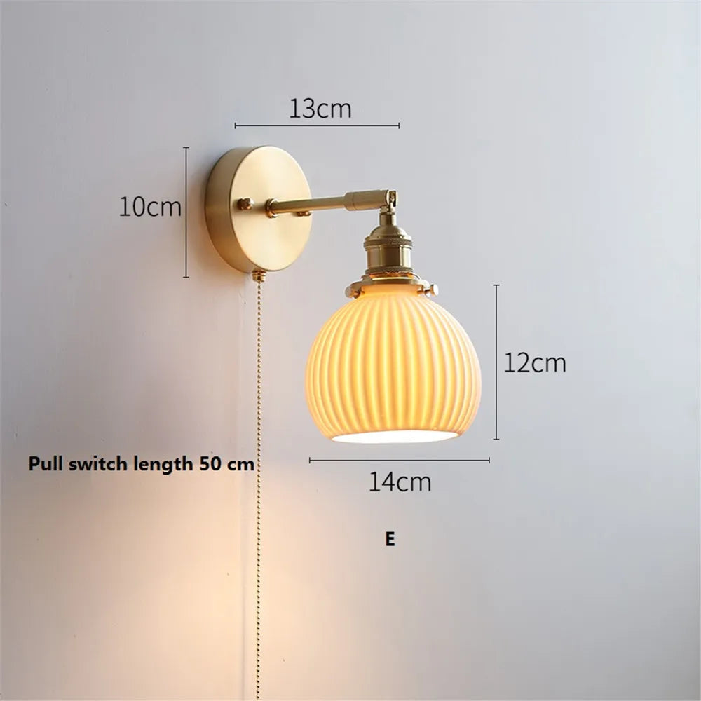 Adjustable nordic ceramic LED wall light - vue 11 sur 15