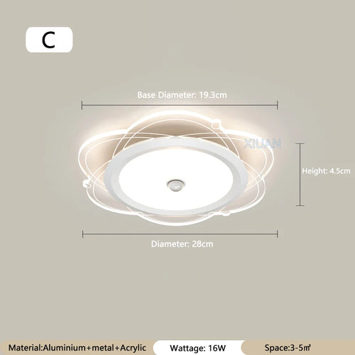 Modern ceiling lights with infrared motion sensor - vue 8 sur 9