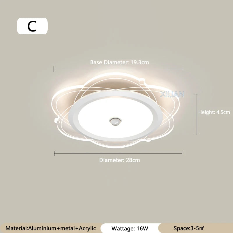 Modern ceiling lights with infrared motion sensor - vue 7 sur 9
