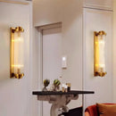 Modern glass wall light with Tiffany crystal and designer lighting
