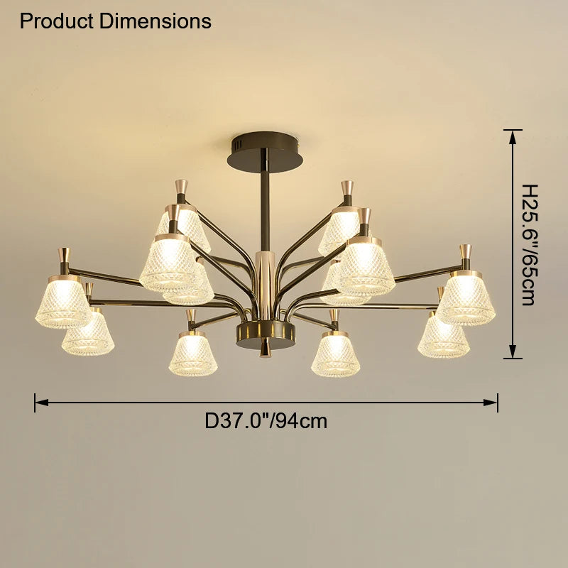 Modern chandelier for nordic decorative indoor lighting - vue 8 sur 9