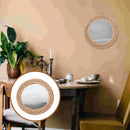 woven rattan mirror for an elegant rustic decoration